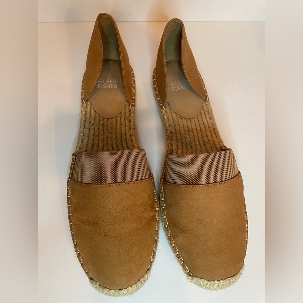 Eileen Fisher Nubuck D’Orsay Espradilles Size 10